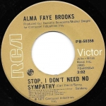 Buy vinyl record Alma Faye Stop, I Don't Need No Sympathy / instrumental for sale