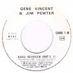 Acheter un disque vinyle à vendre Gene Vincent / Jim Pewter Radio interview